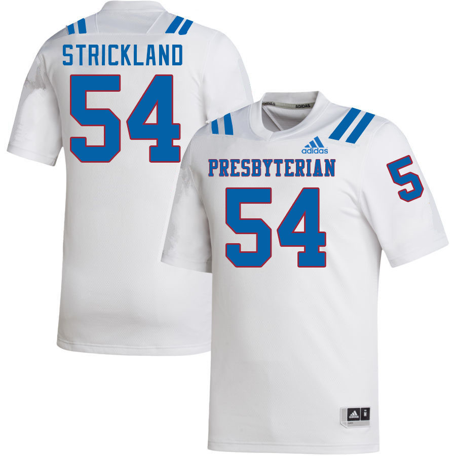Men-Youth #54 Logan Strickland Presbyterian Blue Hose 2023 College Football Jerseys Stitched-White